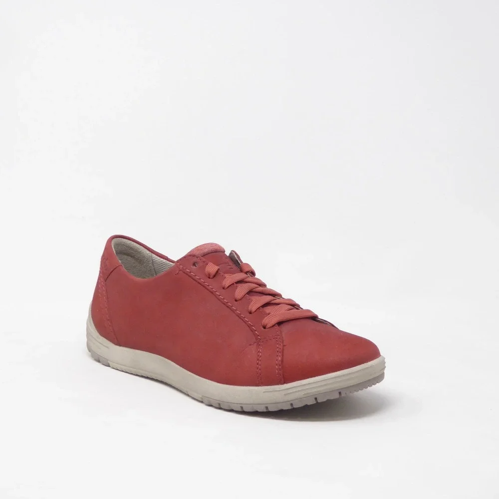 Dansko Leela Womens Sneakers Shoes Red Leather Lace Up Comfort 38 / 7.5